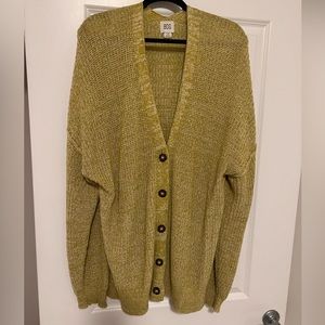 Urban Outfitters BDG Yellow&Cream Oversized Cardigan- Size L